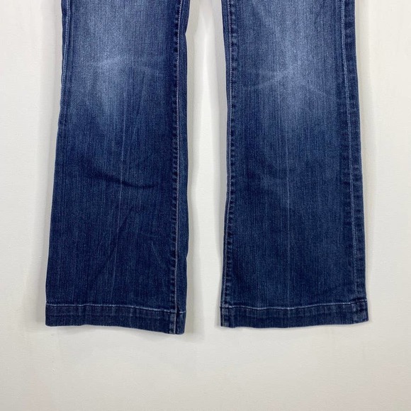 7 for all mankind DOJO Jeans / Flare Leg / Lattice Pocket / Medium Wash Sz 29 - Picture 6 of 12